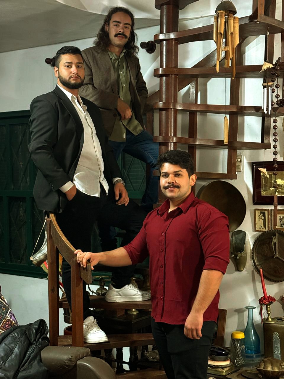 Integrantes da banda Aldo e os Apaches